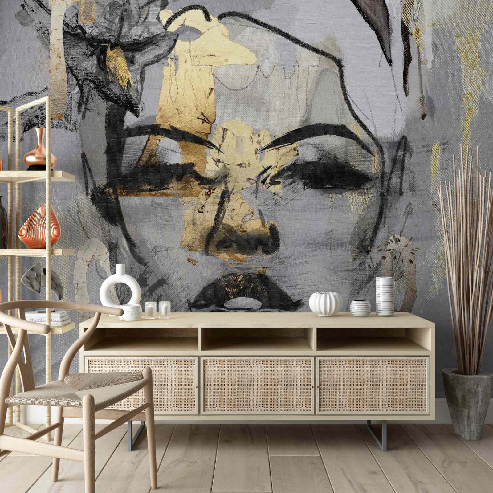 Фотошпалери сприйняття дівчини абстрактне