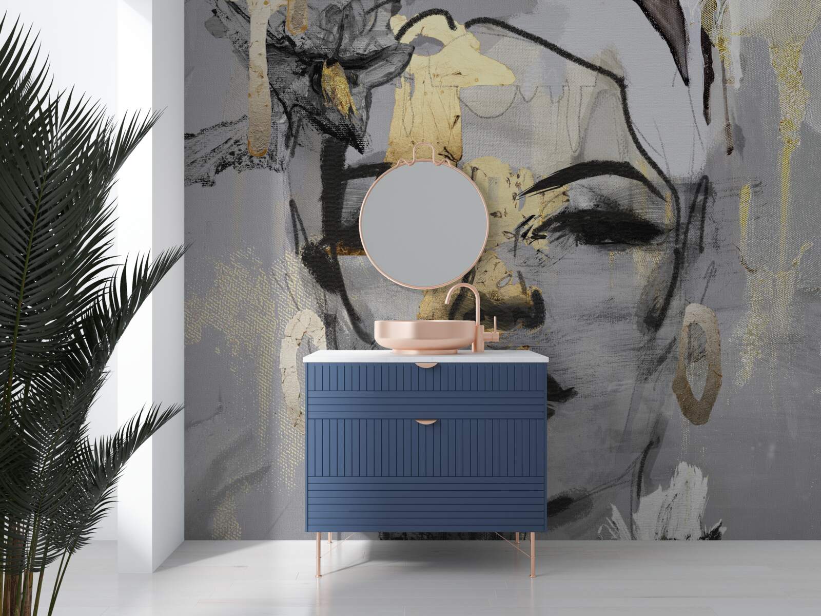 Фотошпалери сприйняття дівчини абстрактне