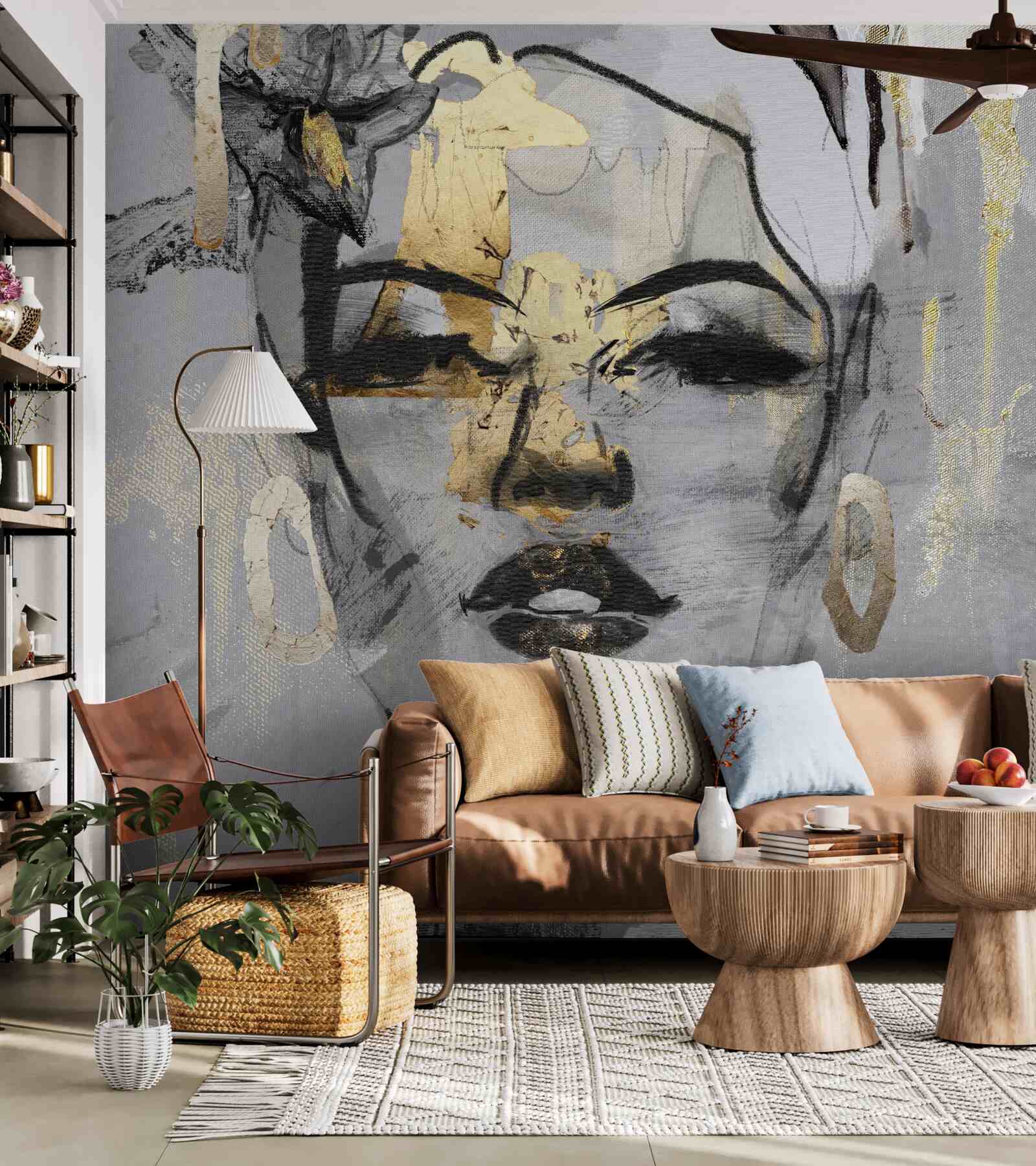 Фотошпалери сприйняття дівчини абстрактне