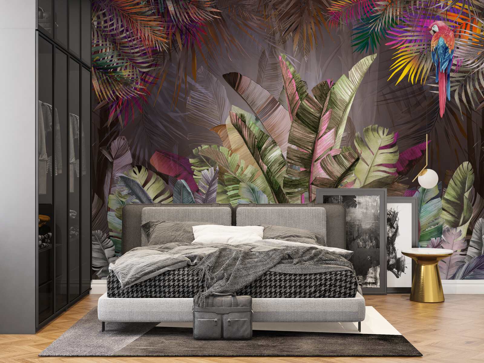 Фотошпалери багате листя джунглів вночі