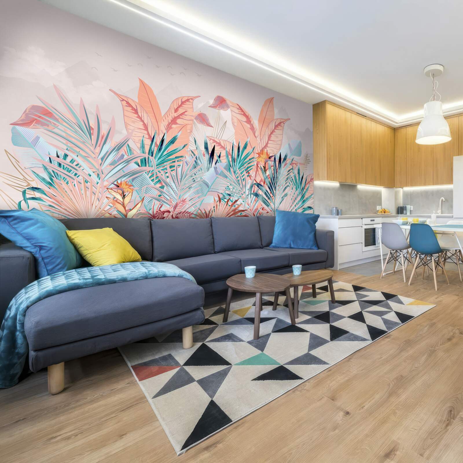 Фотошпалери листя папороті всіх кольорів