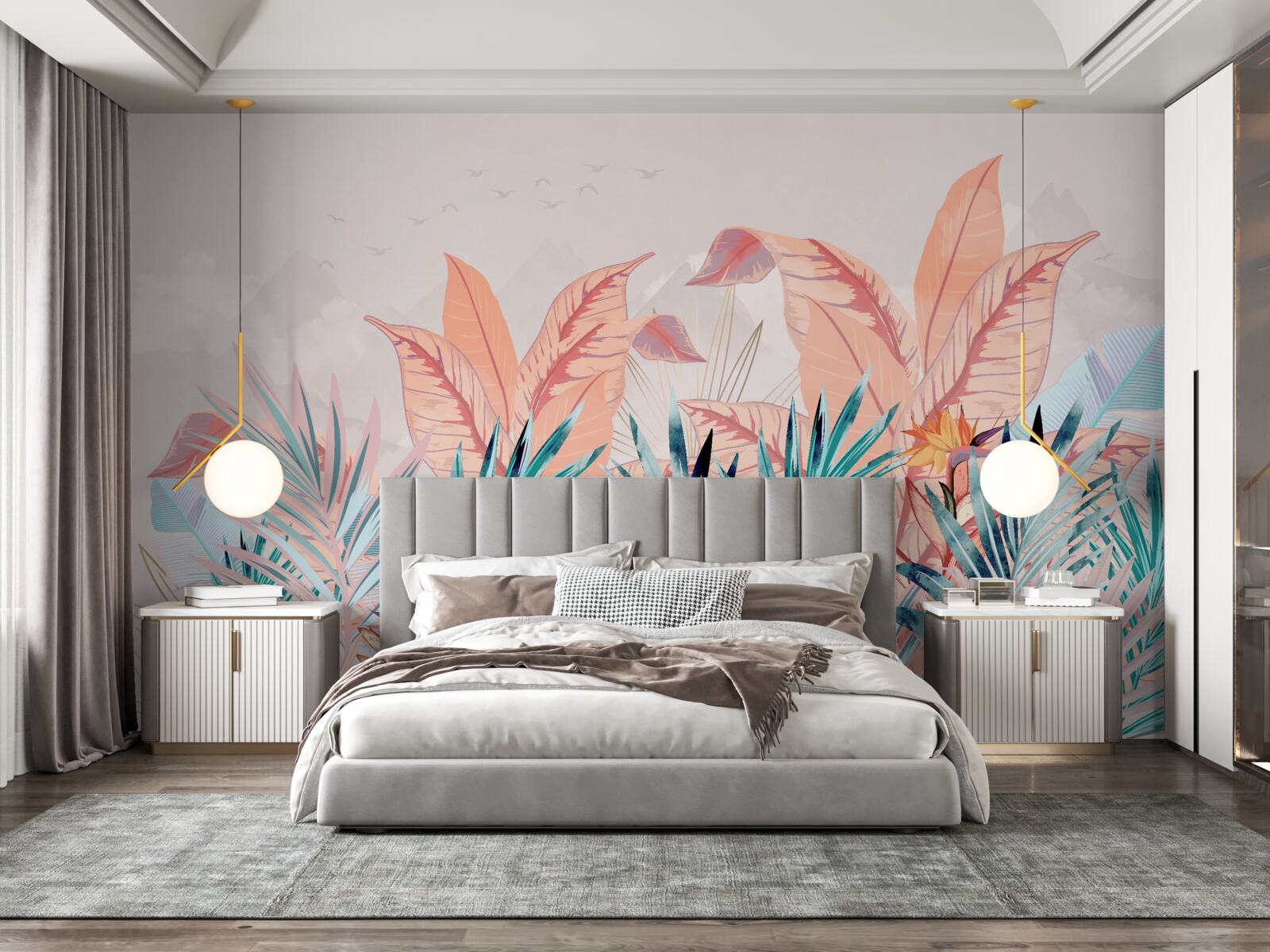 Фотошпалери листя папороті всіх кольорів