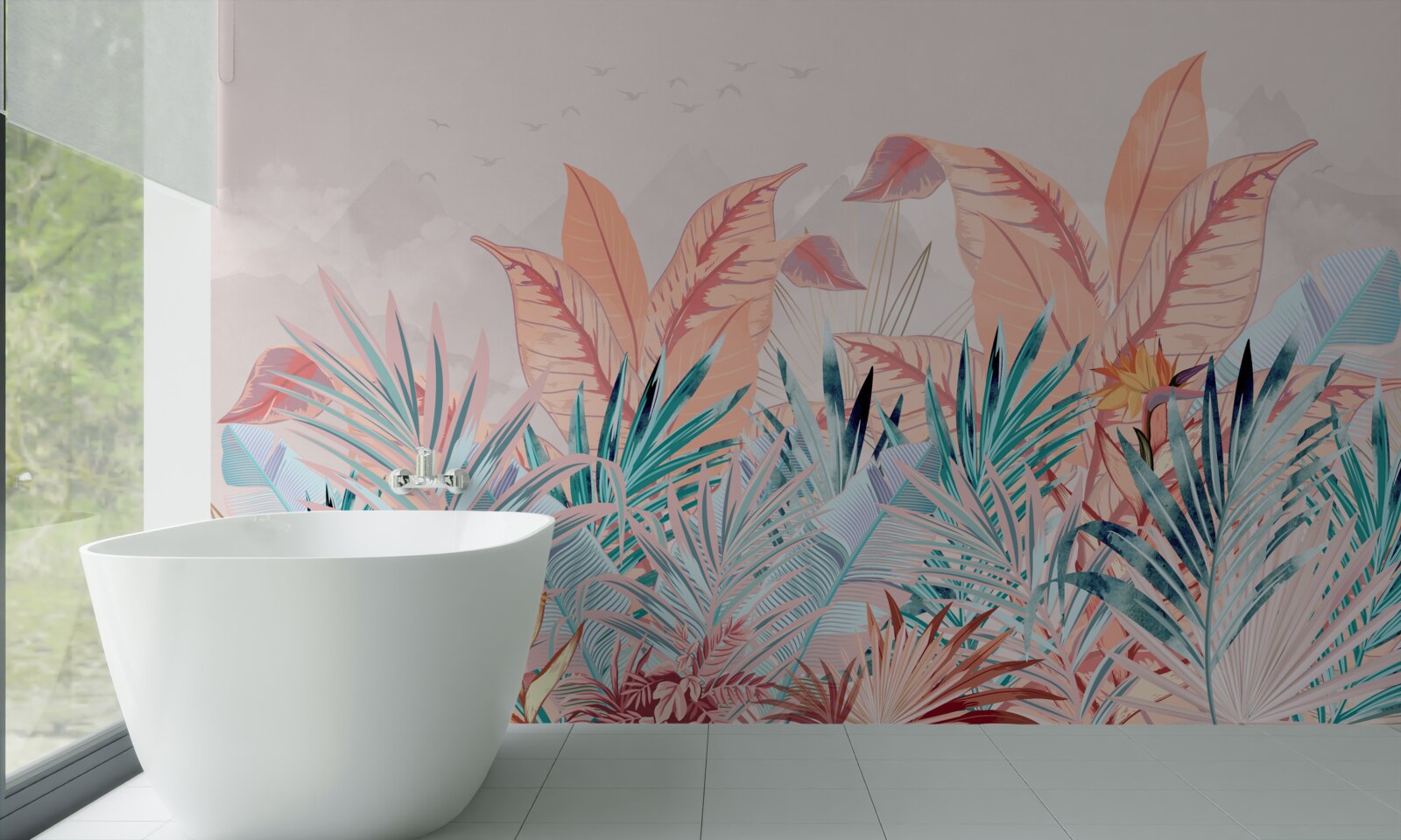 Фотошпалери листя папороті всіх кольорів