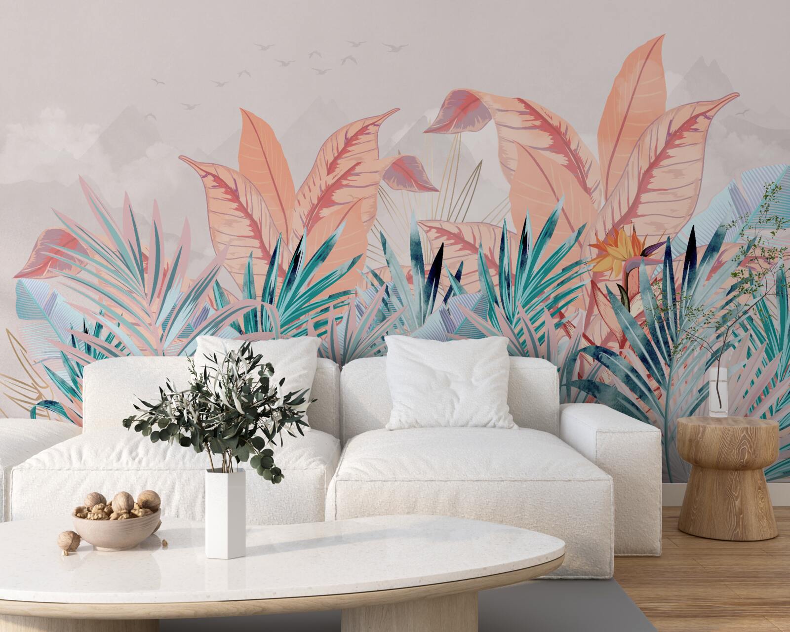 Фотошпалери листя папороті всіх кольорів