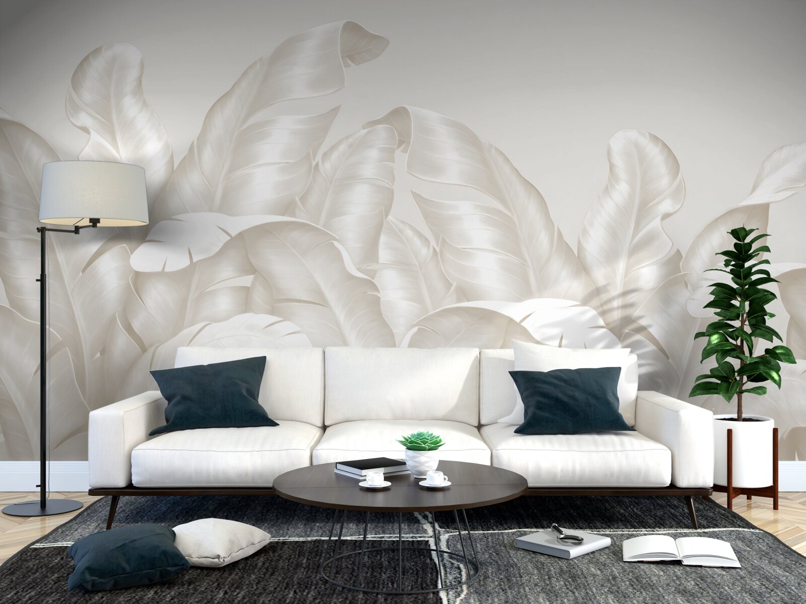 Фотошпалери густа тропічна папороть