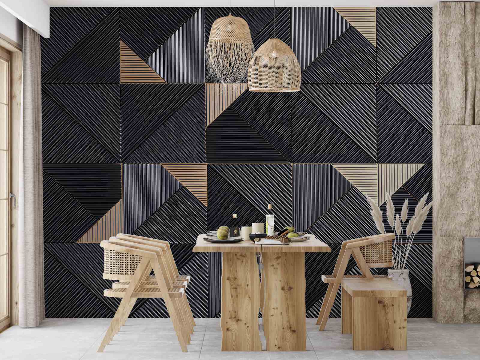 Фотошпалери плавні геометричні абстракції