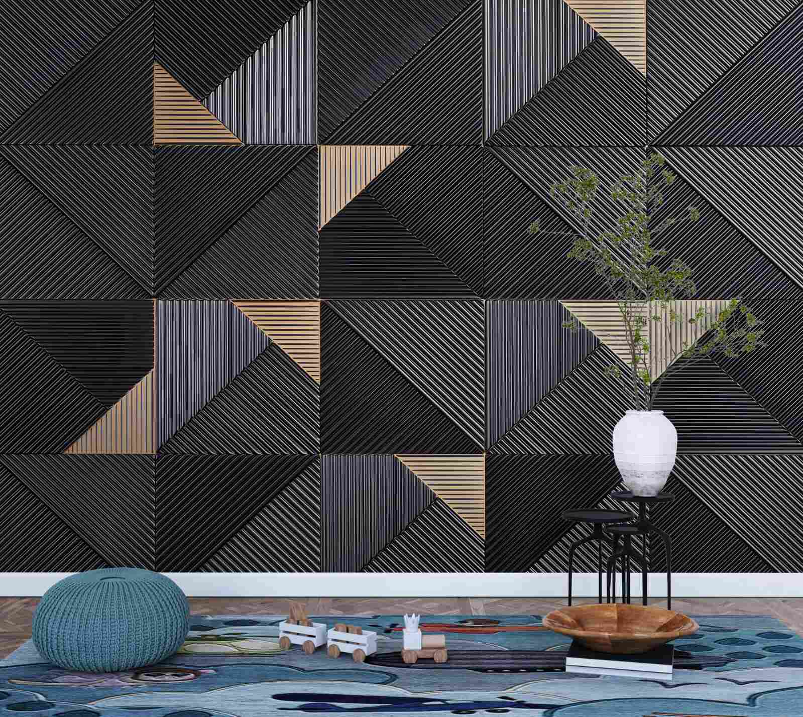 Фотошпалери плавні геометричні абстракції