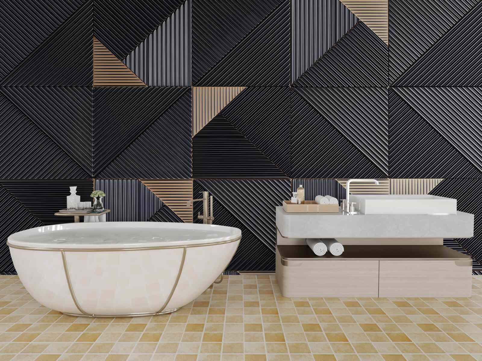 Фотошпалери плавні геометричні абстракції