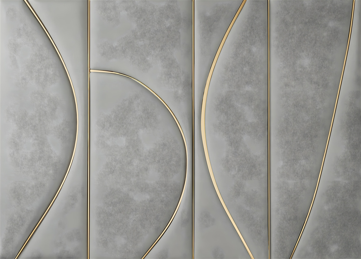Фотошпалери сіра текстура з золотистими лініями