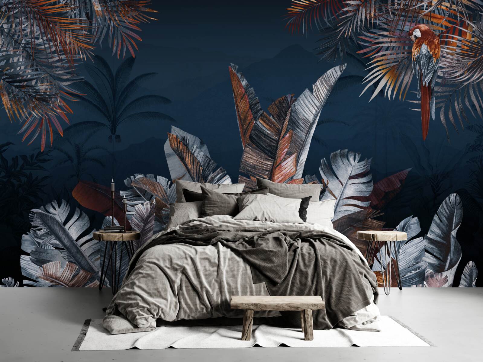 Фотошпалери нічні джунглі та папороть