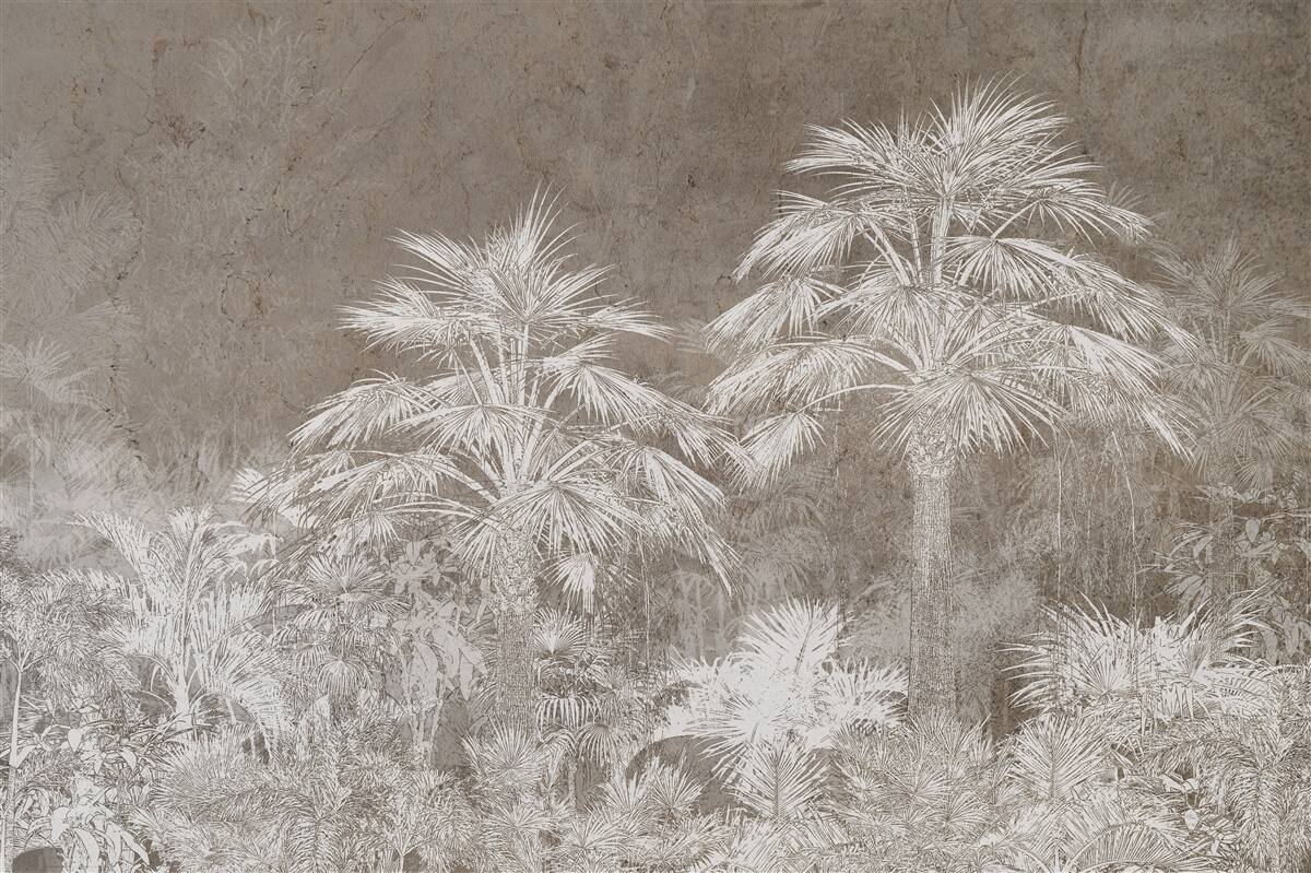 Фотошпалери густа тропічна рослинність вночі