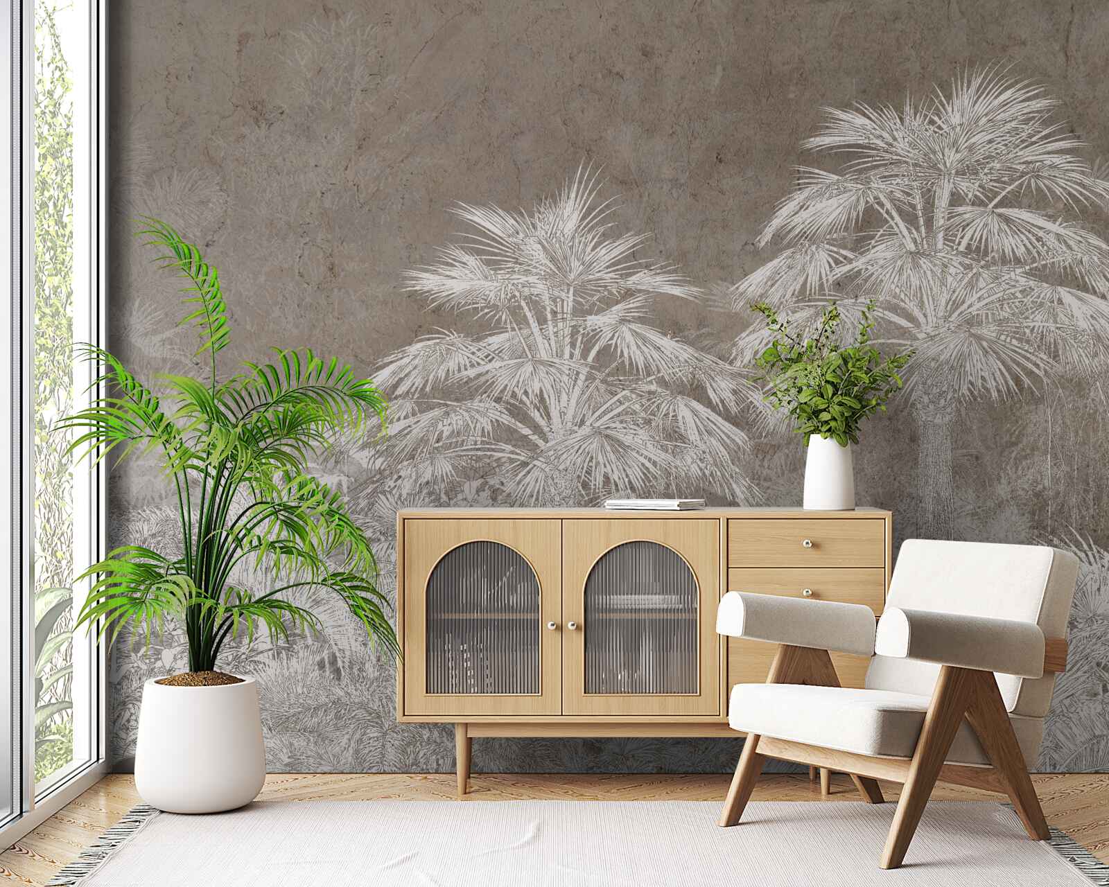 Фотошпалери густа тропічна рослинність вночі