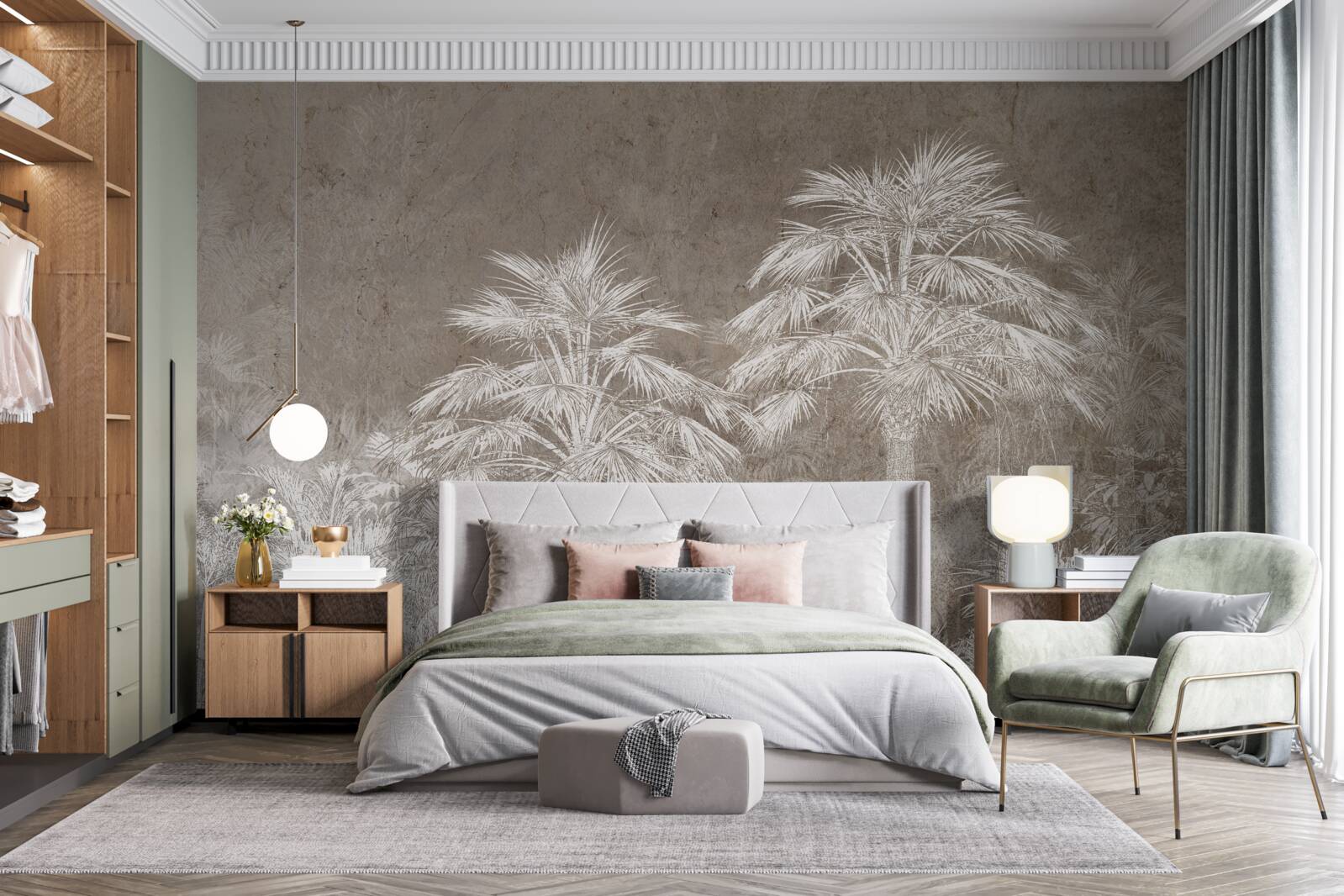 Фотошпалери густа тропічна рослинність вночі