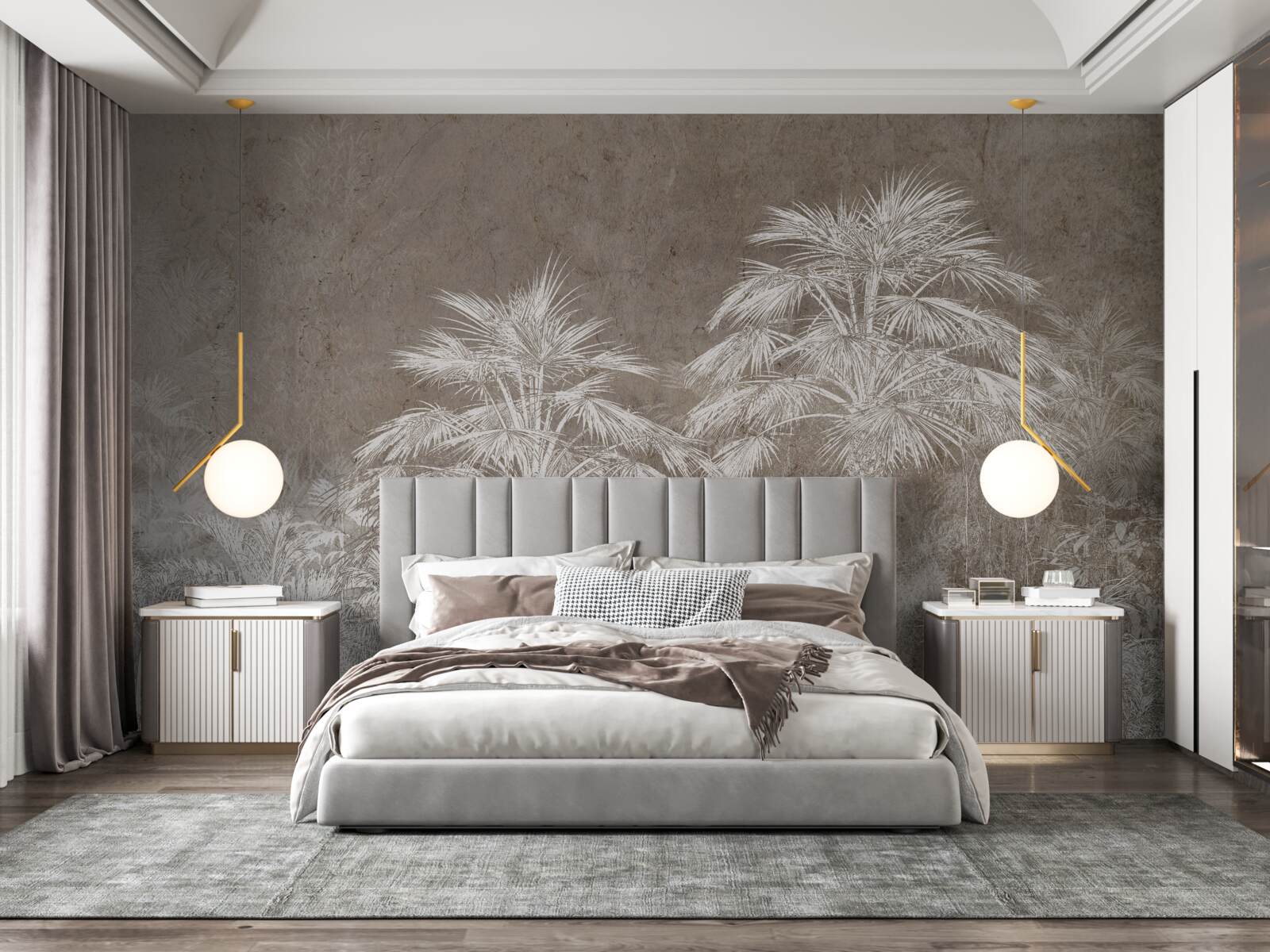 Фотошпалери густа тропічна рослинність вночі