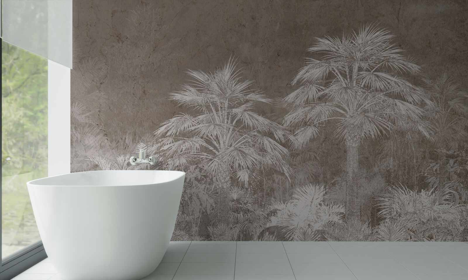 Фотошпалери густа тропічна рослинність вночі