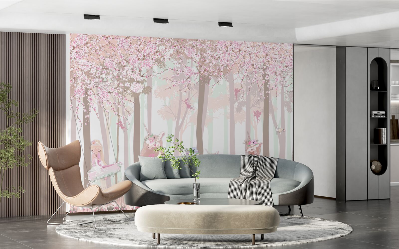 Фотошпалери у весняному лісі танцюють звірі