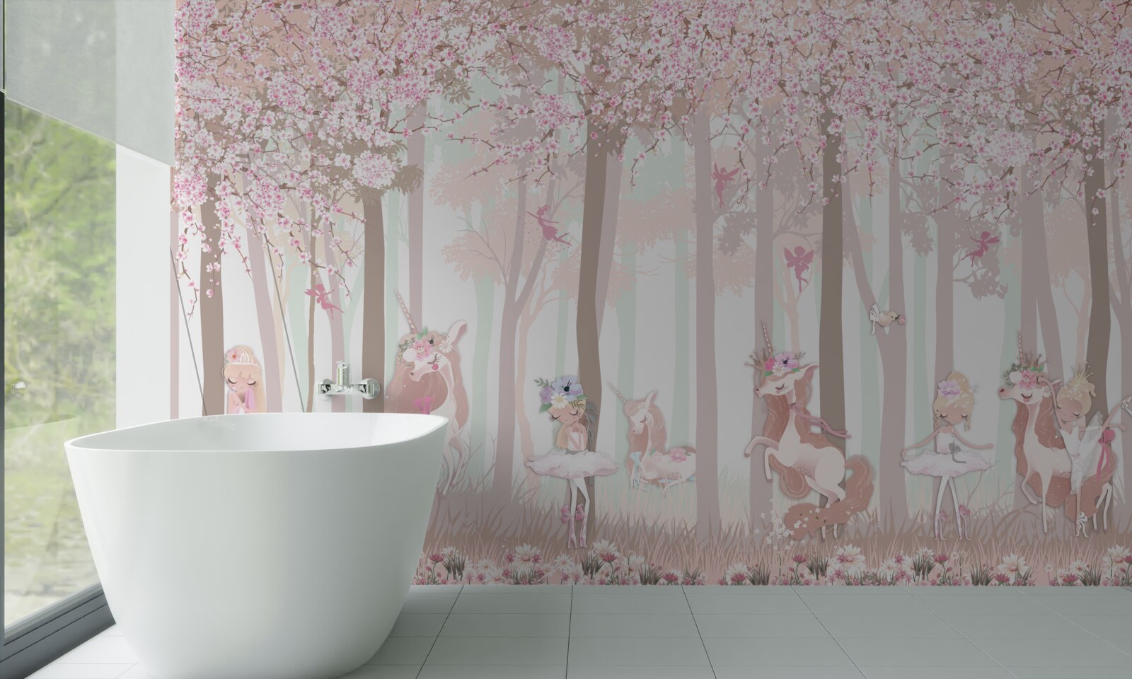 Фотошпалери у весняному лісі танцюють звірі