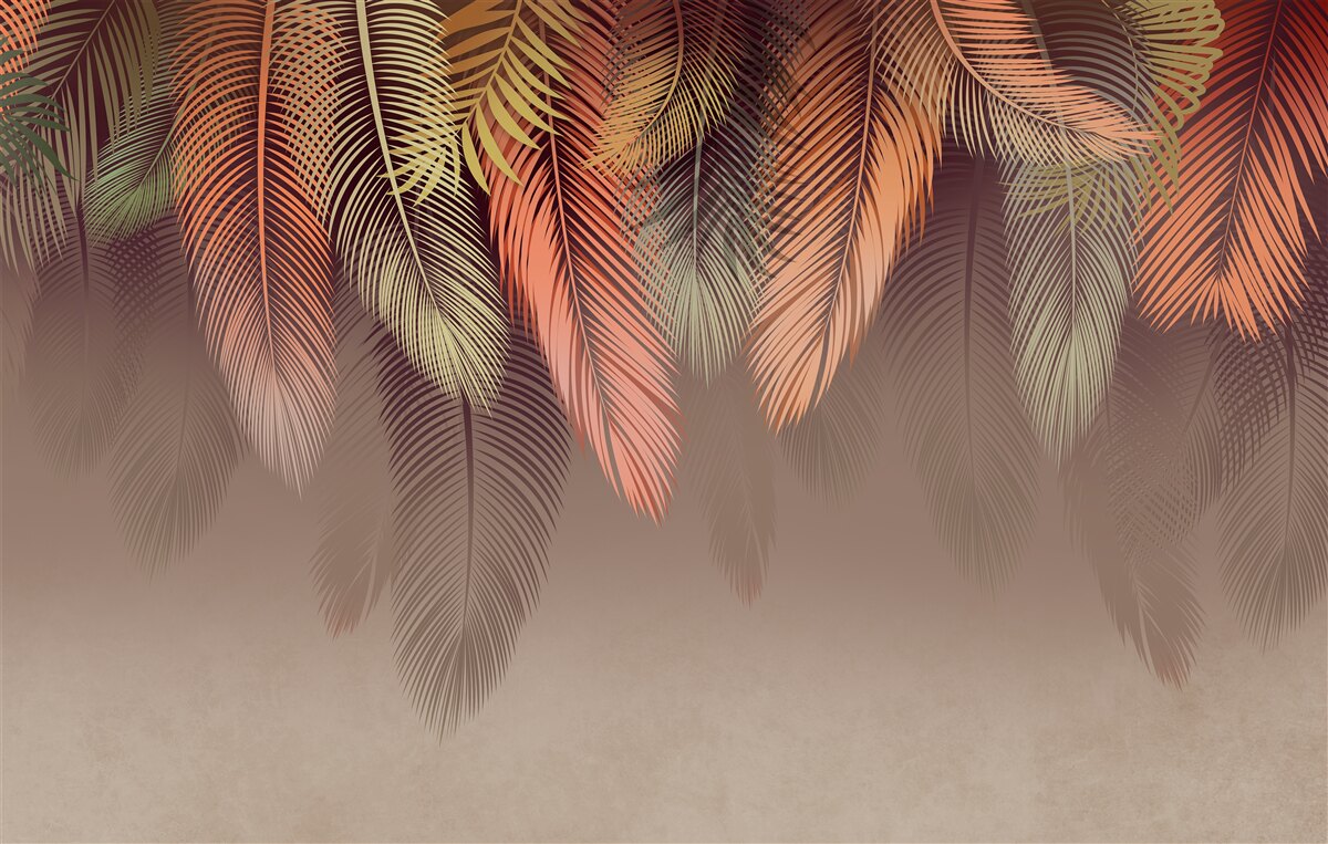 Фотошпалери листя папороті восени