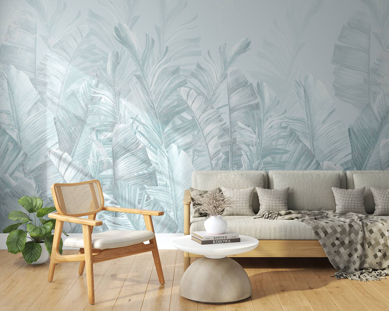 Фотошпалери сильний дощ зрошує рослини