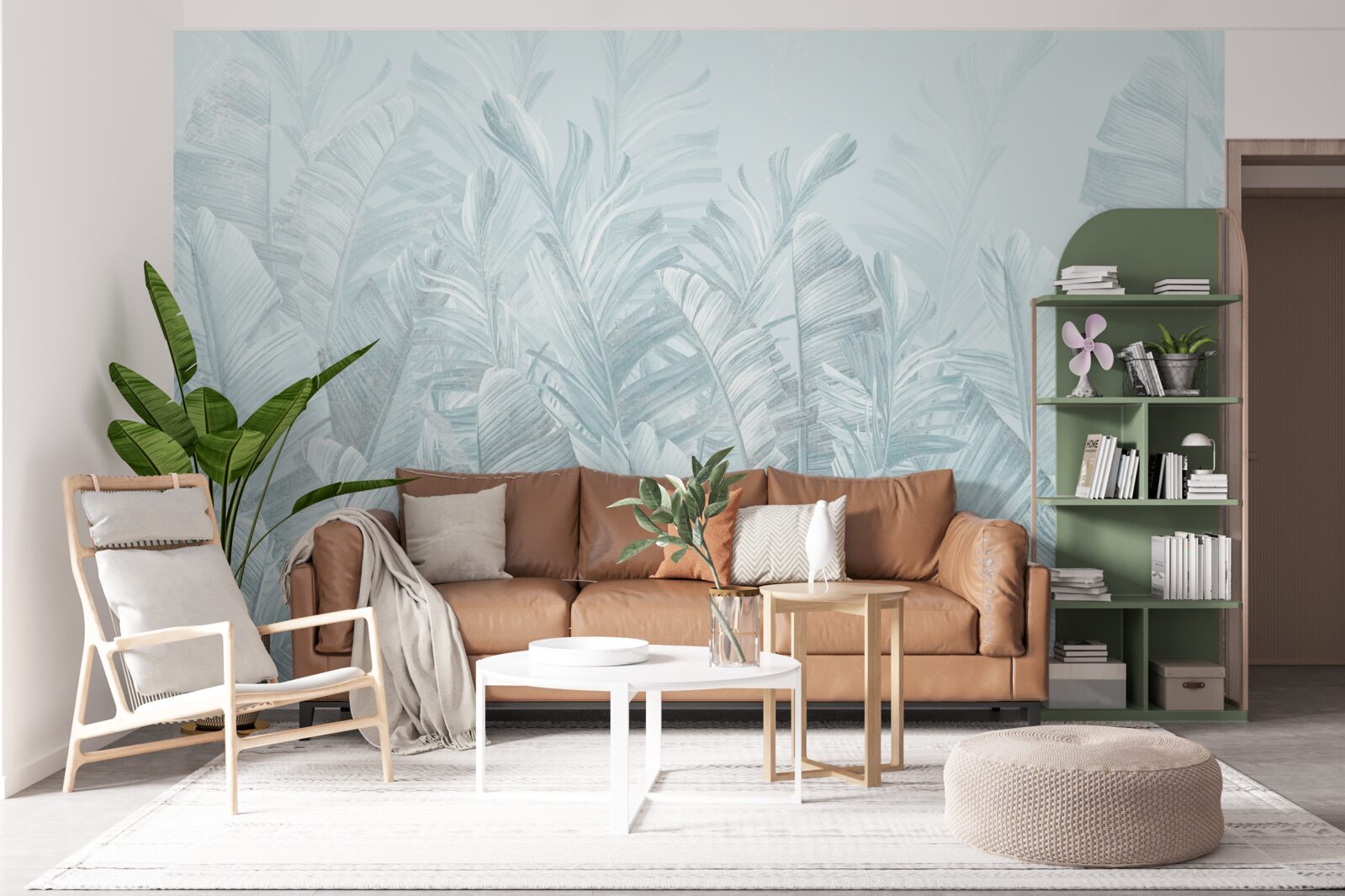 Фотошпалери сильний дощ зрошує рослини