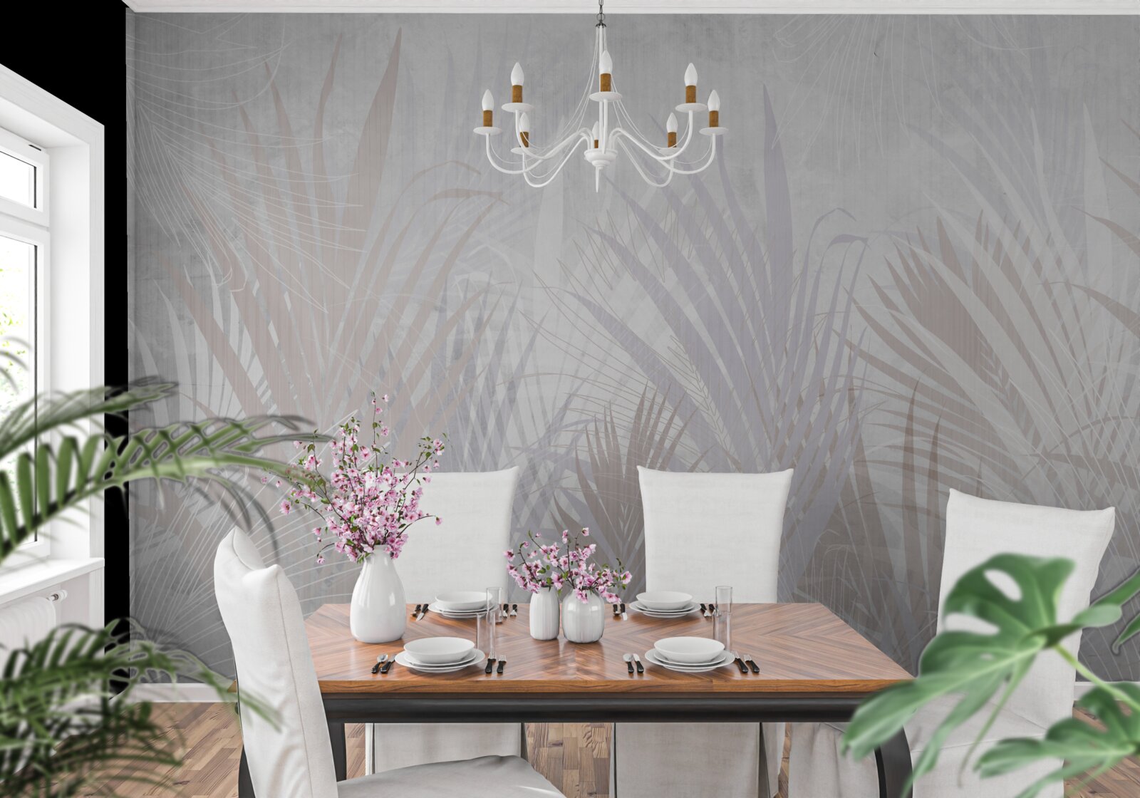 Фотошпалери у тропіках починає з'являтися туман