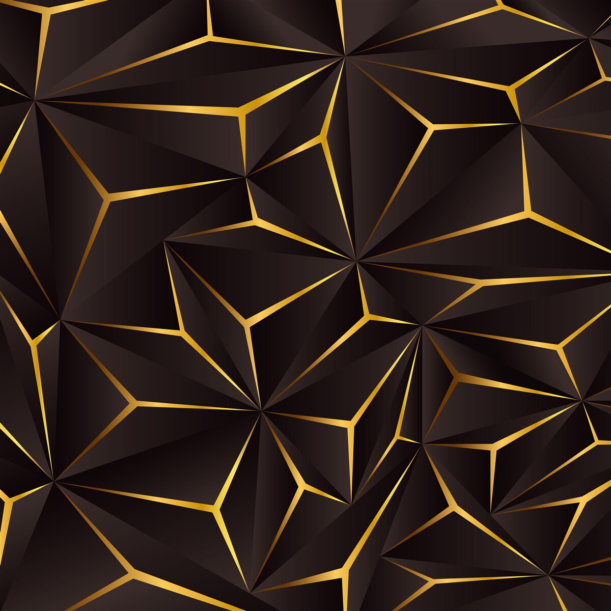 Фотошпалери об'ємна абстракція чорно-золотий