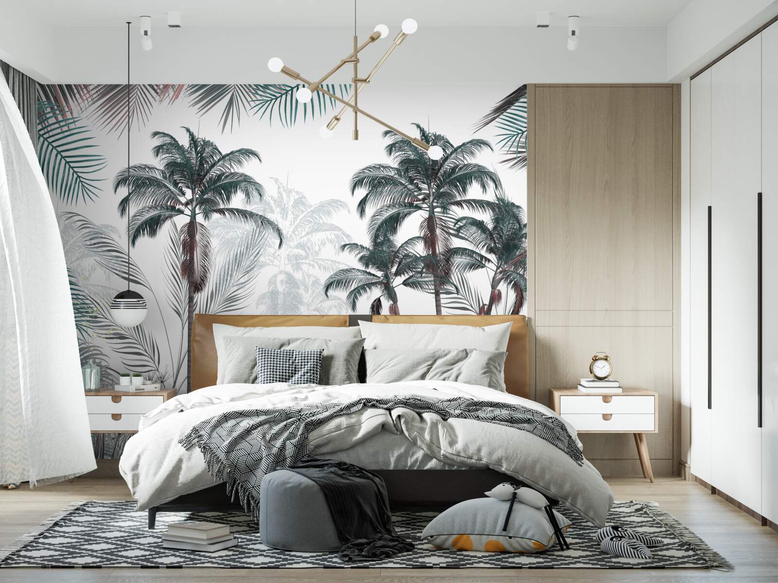 Фотошпалери тропічні ліси, пальми та папороті