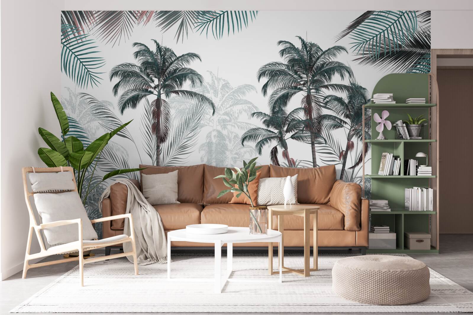 Фотошпалери тропічні ліси, пальми та папороті