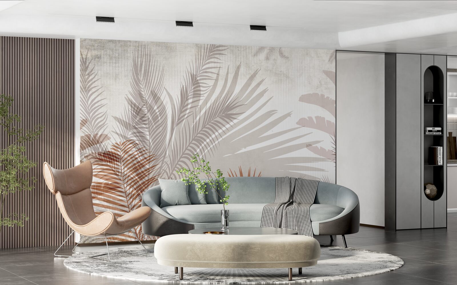 Фотошпалери тропічне листя та папороть