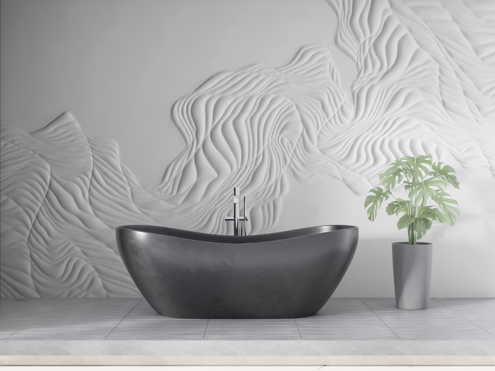 Фотошпалери абстрактні лінії на легких тканинах