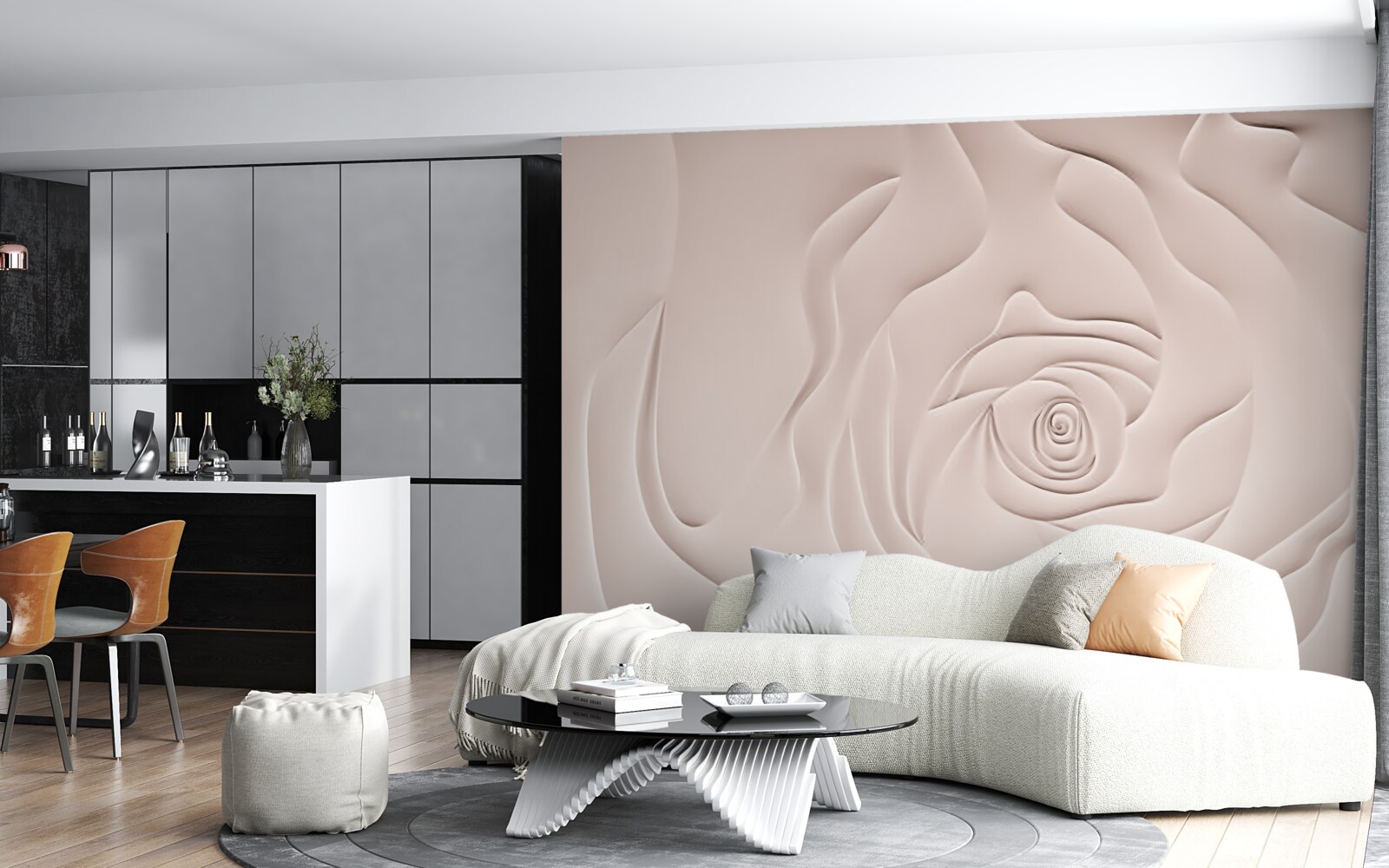 Фотошпалери абстрактний бутон троянди