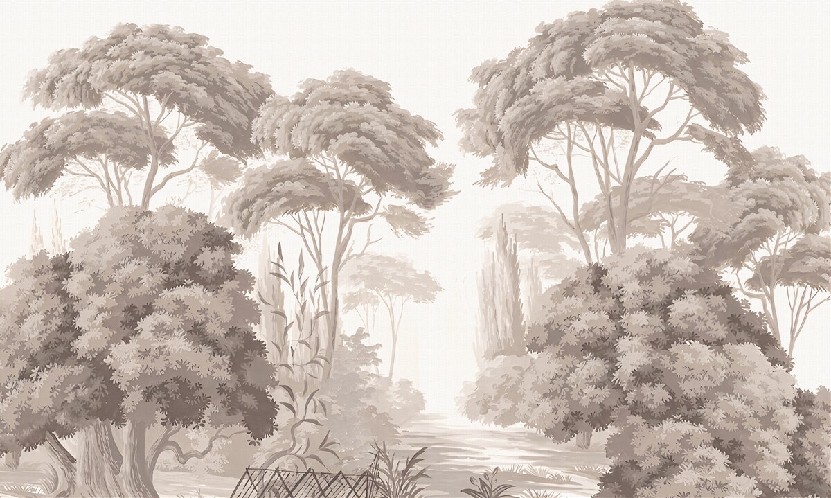 Фотошпалери пишні верхівки дерев у лісі