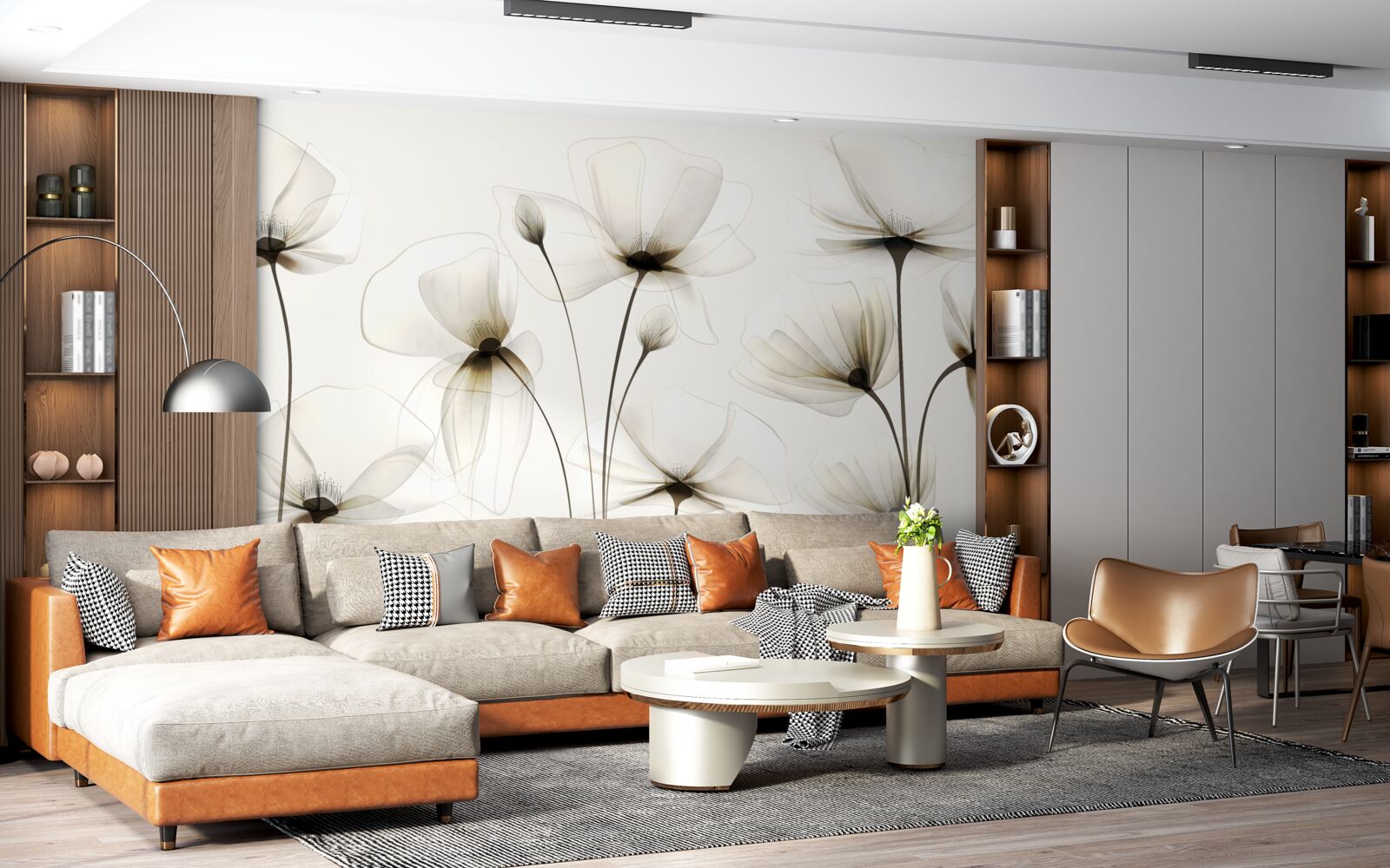 Фотошпалери витончений, напівпрозорий мак