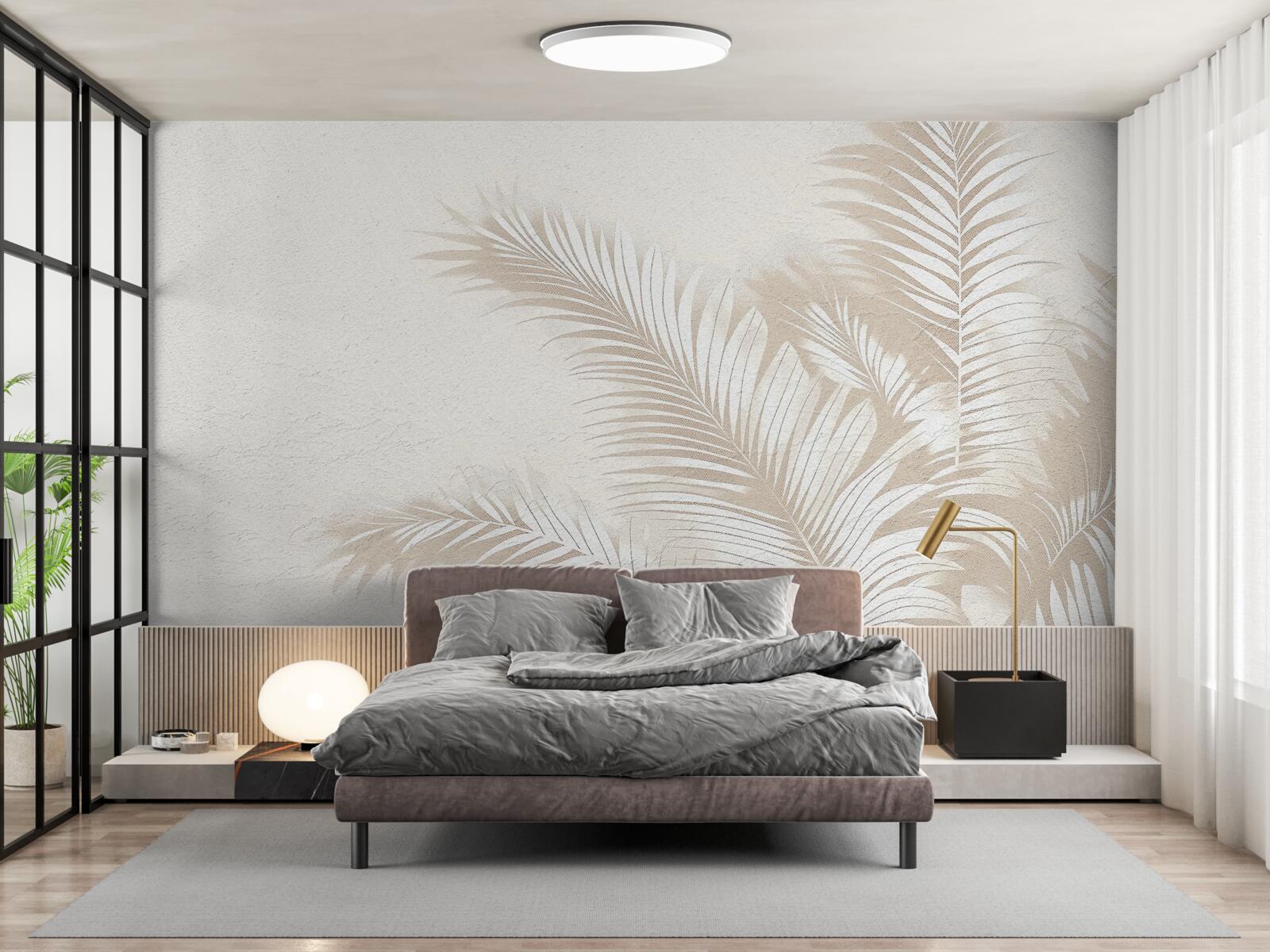 Фотошпалери листя папороті білосніжні