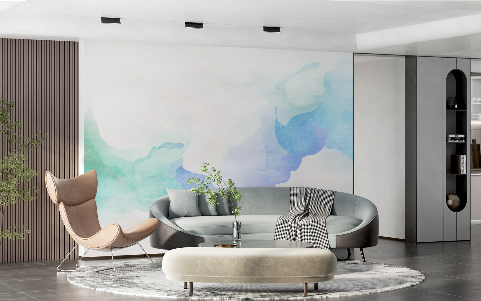 Фотошпалери поєднання двох кольорів