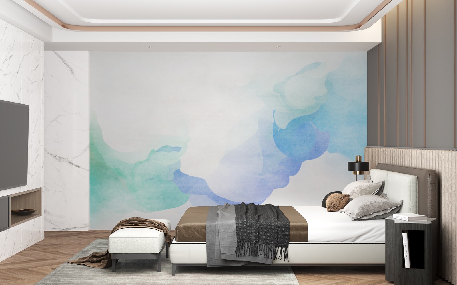 Фотошпалери поєднання двох кольорів