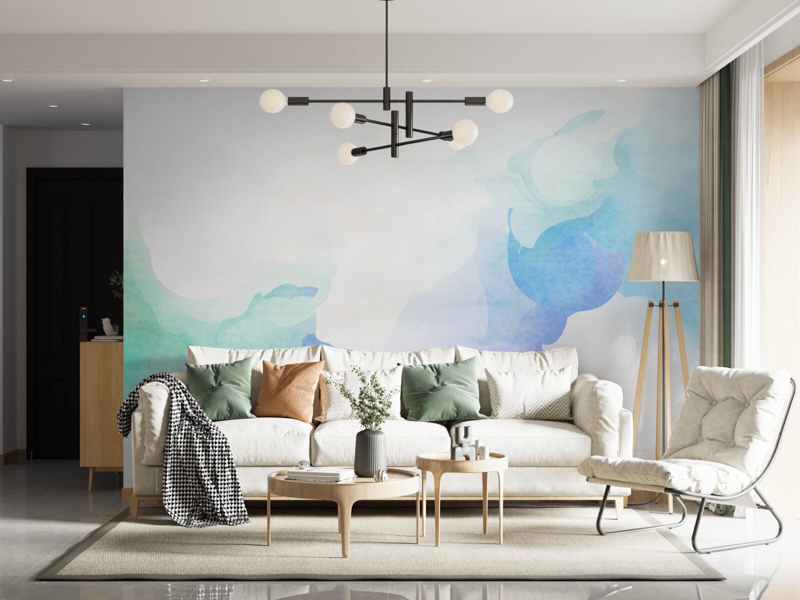 Фотошпалери поєднання двох кольорів