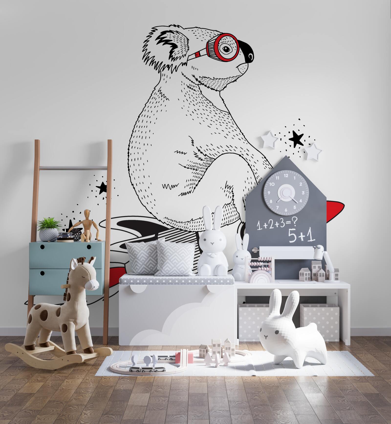 Фотошпалери коала ракієта