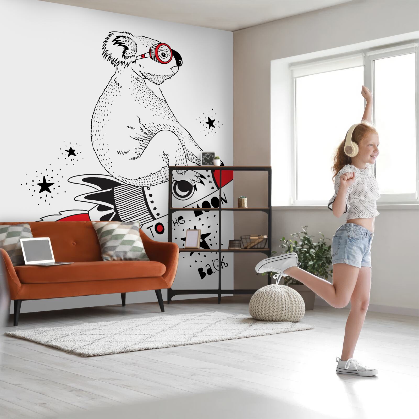 Фотошпалери коала ракієта