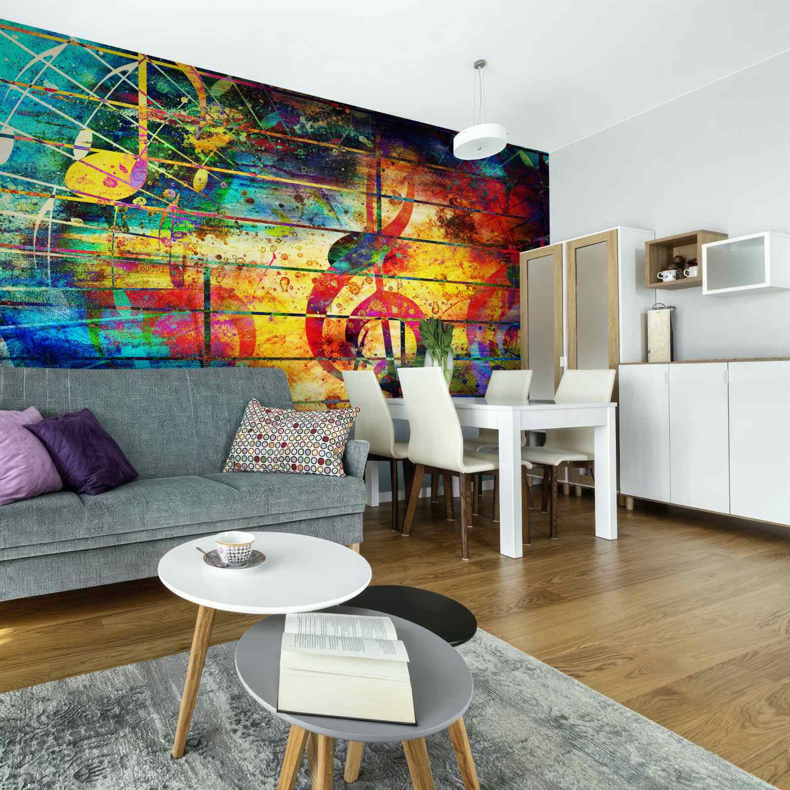 Фотошпалери графіті у вигляді скрипкового ключа