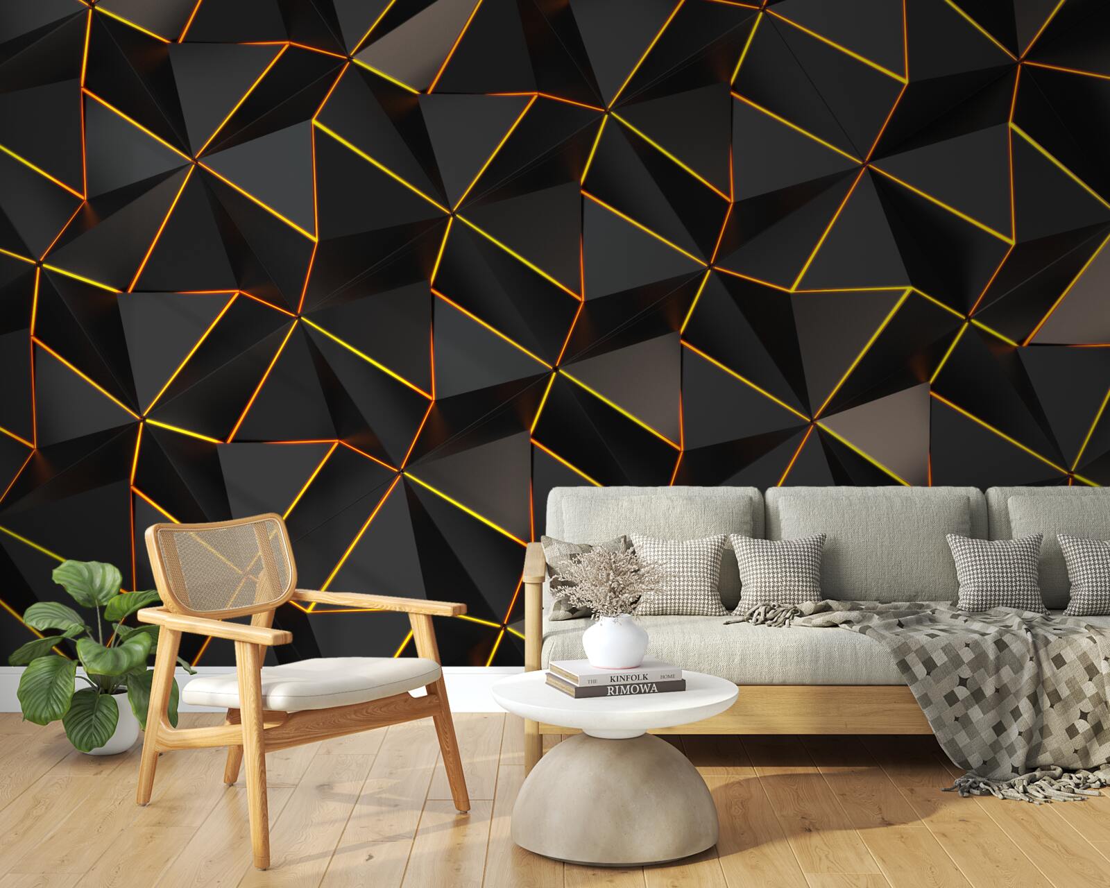 Фотошпалери 3d піраміди з золотом