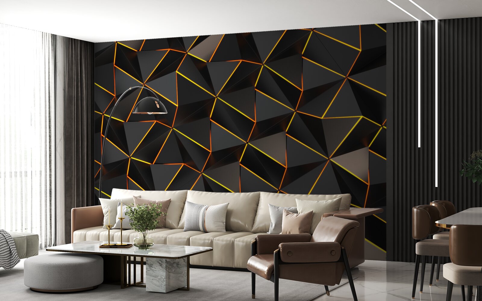 Фотошпалери 3d піраміди з золотом