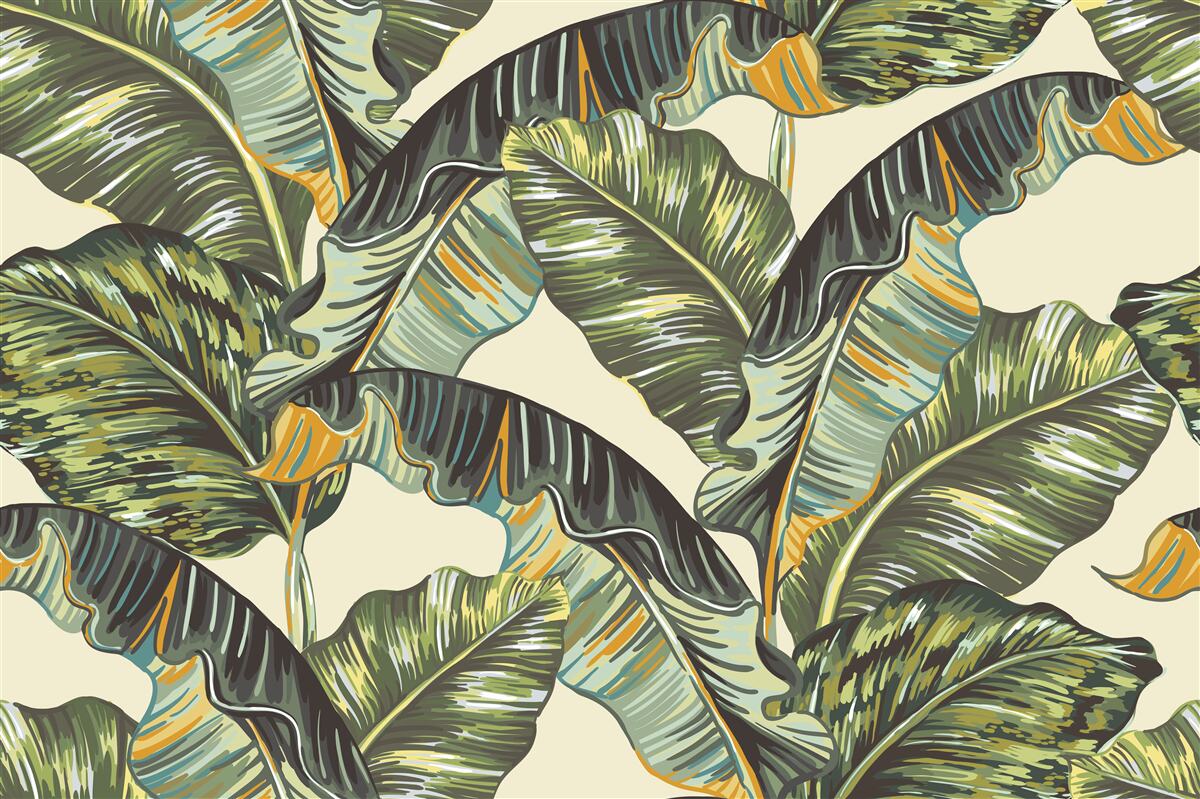 Фотошпалери багато відтінків на листі папороті