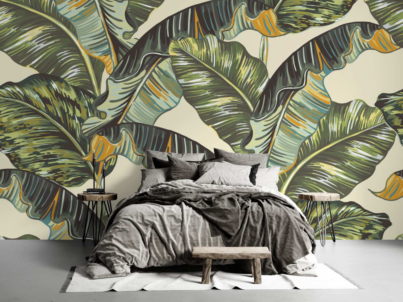 Фотошпалери багато відтінків на листі папороті