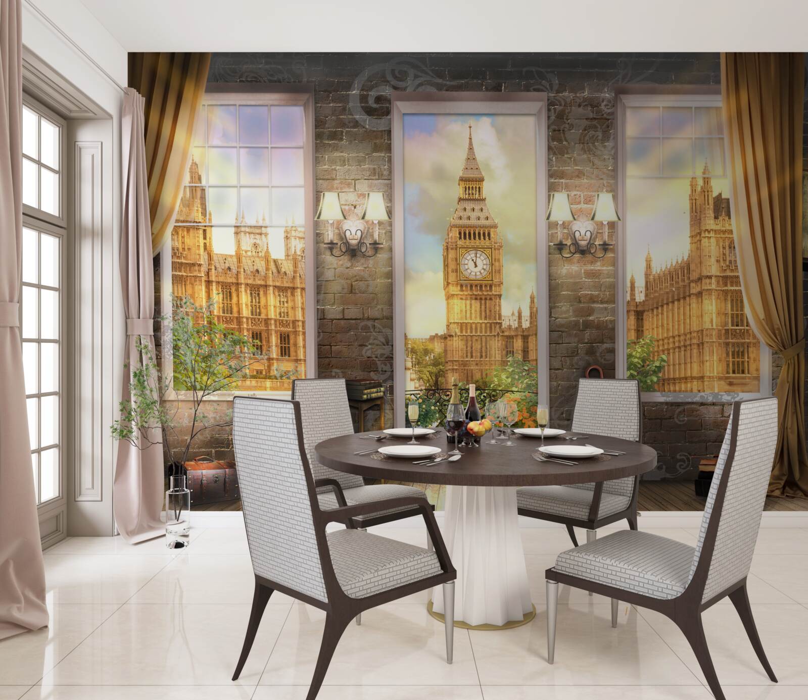 Фотошпалери горизонт Лондона з вікна