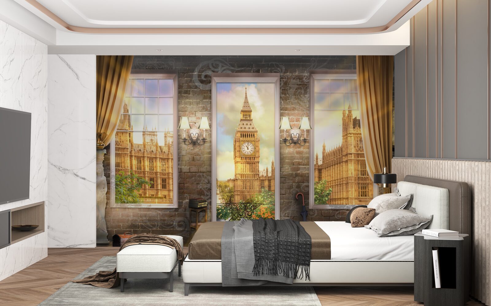 Фотошпалери горизонт Лондона з вікна