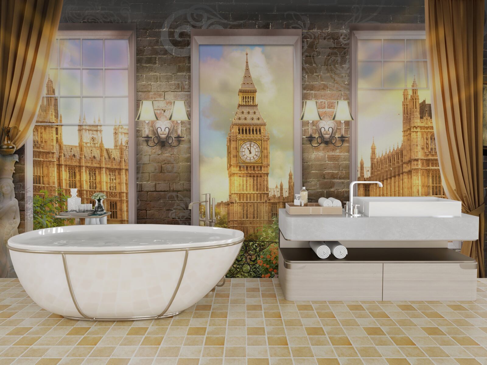 Фотошпалери горизонт Лондона з вікна