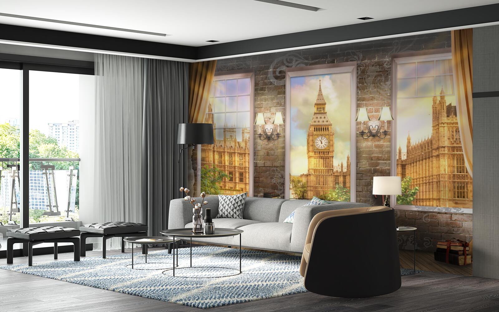 Фотошпалери горизонт Лондона з вікна