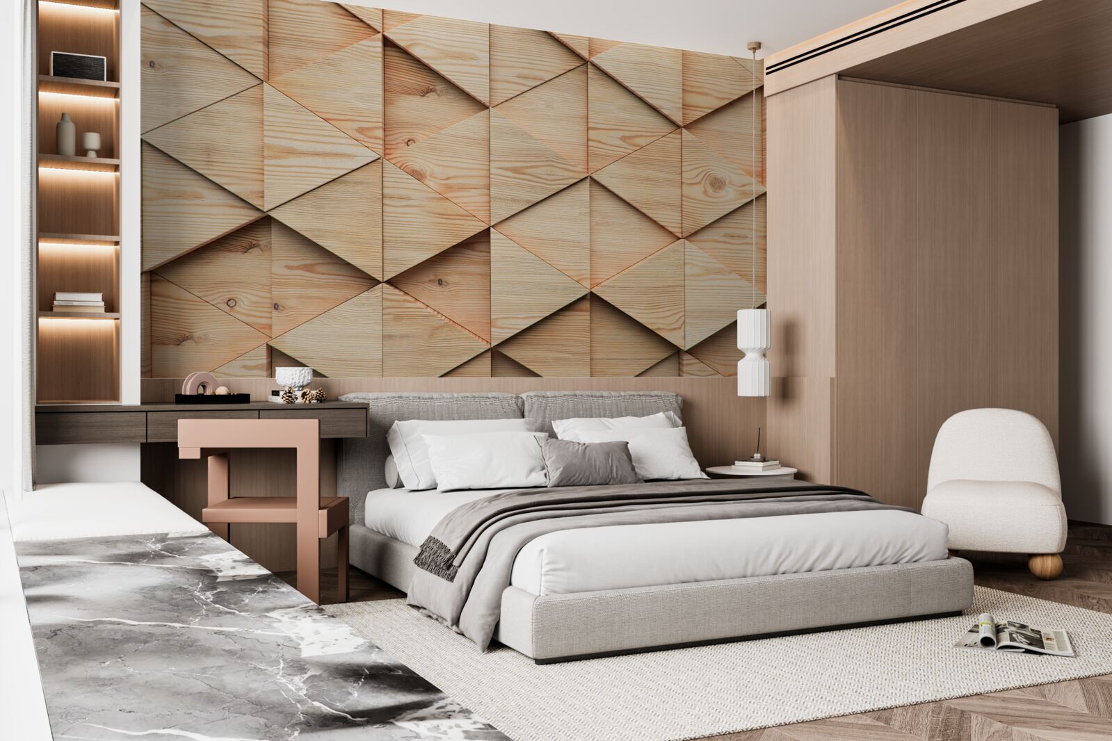 Фотошпалери велика паркетна дошка