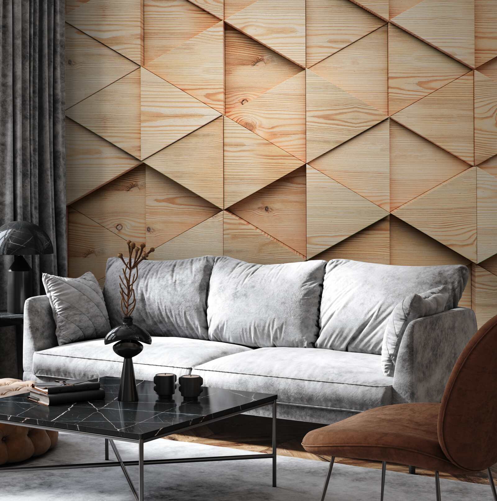 Фотошпалери велика паркетна дошка